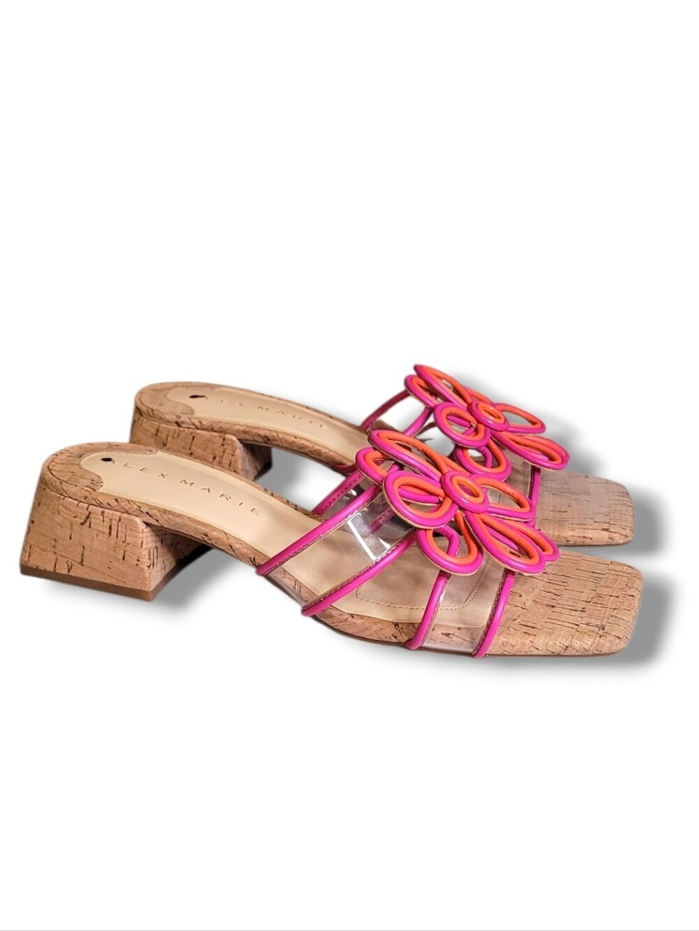 Alex Marie Bernice Cork Square Toe Sandals Size 7.5